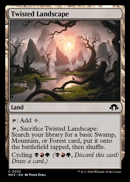 Twisted Landscape, Magic card MH3 232 — Modern Horizons 3 set