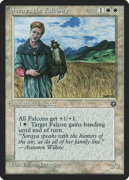 Soraya the Falconer, Magic card HML 18 — Homelands set