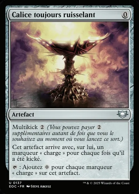 Calice toujours ruisselant, carte Magic EOC 137 — extension Edge of Eternities Commander