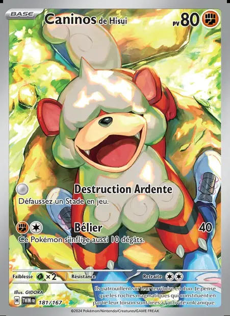 Caninos de Hisui, carte Pokémon TWM 181 — extension Mascarade Crépusculaire