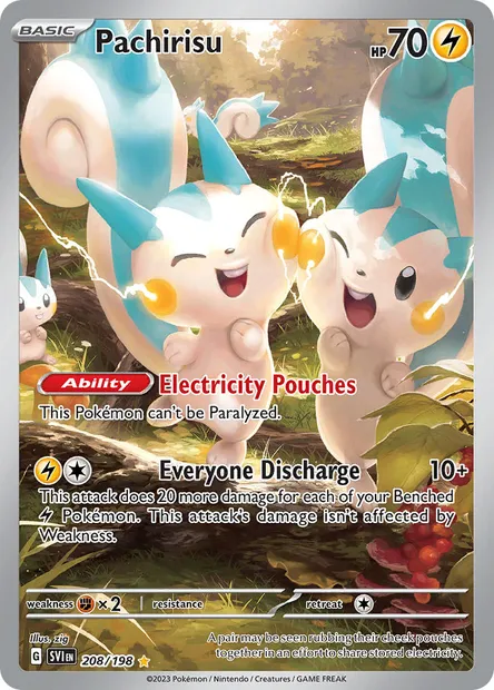 Pachirisu, Pokémon card SVI 208 — Scarlet & Violet set