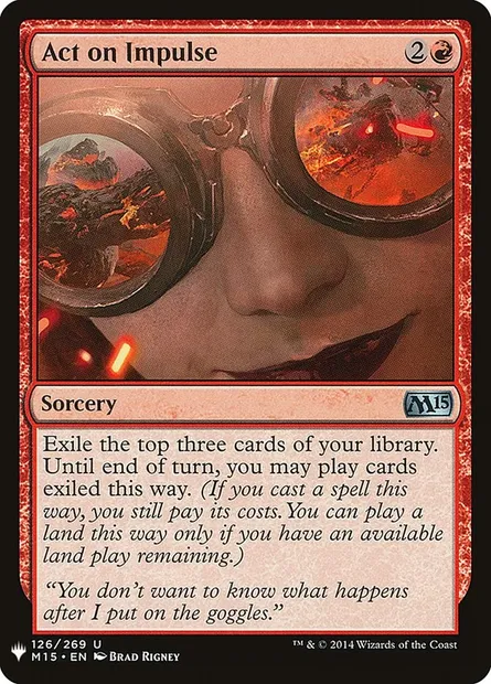Act on Impulse, Magic card PLST M15-126 — The List set