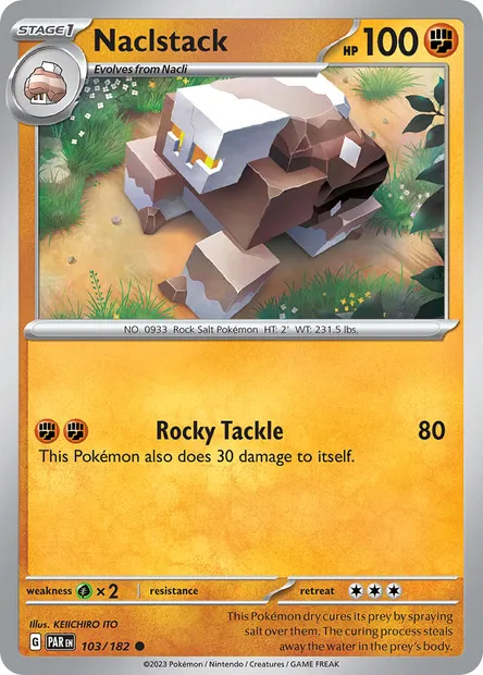 Naclstack, Pokémon card PAR 103 — Paradox Rift set
