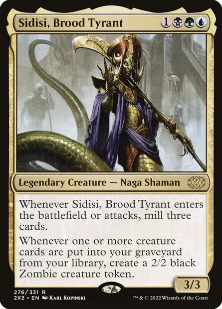 Sidisi, Brood Tyrant, Magic card 2X2 276 — Double Masters 2022 set