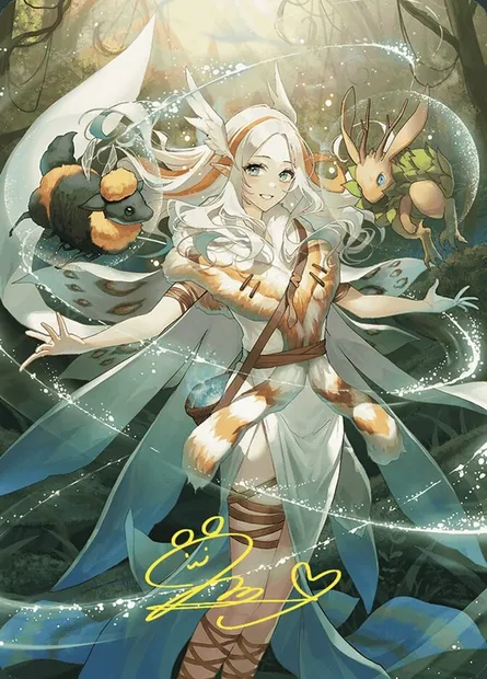 Greater Auramancy // Greater Auramancy, Magic card AWOE 76 — Wilds of Eldraine Art Series set