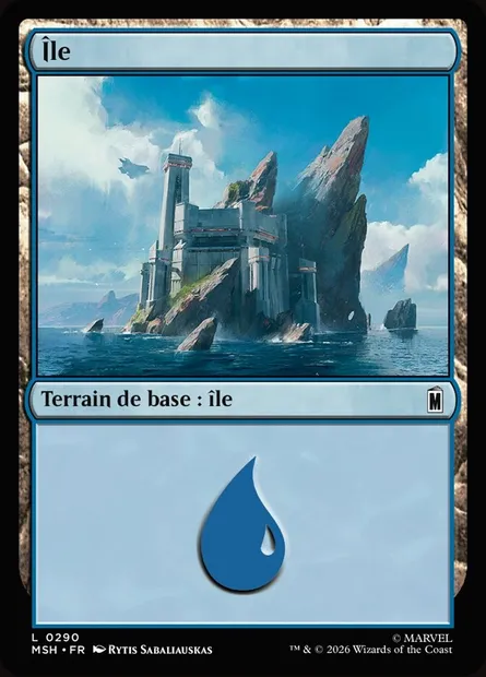 Île, carte Magic MSH 290 — extension Marvel Super Heroes