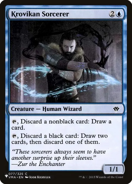 Sorcier krovois, carte Magic PLST VMA-77 — extension The List