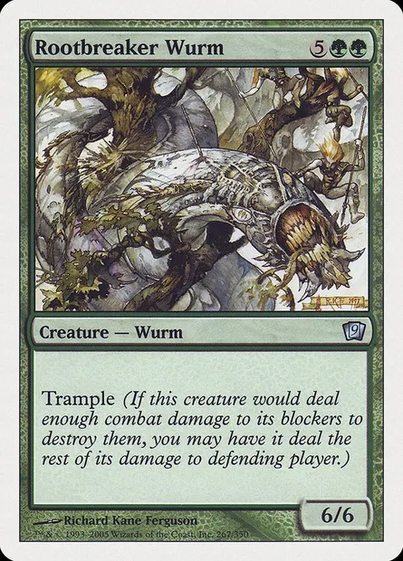 Rootbreaker Wurm, Magic card 9ED 267 — Ninth Edition set