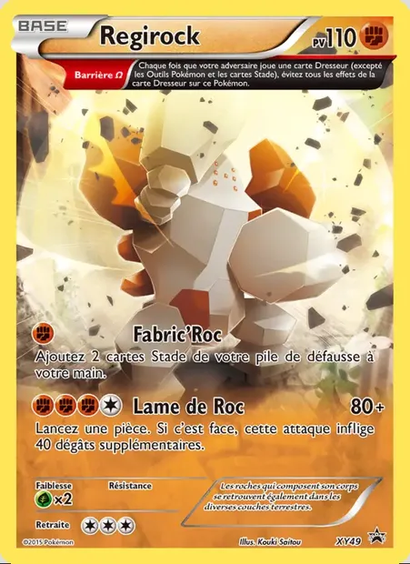 Regirock, carte Pokémon XY 49 — extension Promo XY