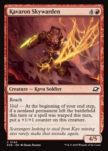 Kavaron Skywarden, Magic card EOE 140 — Edge of Eternities set