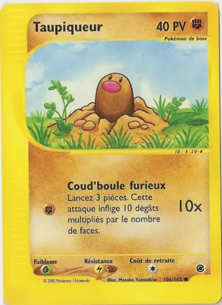 Taupiqueur, carte Pokémon EX 106 — extension Expedition