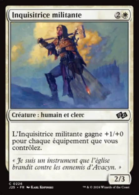 Inquisitrice militante, carte Magic J25 226 — extension Foundations Jumpstart