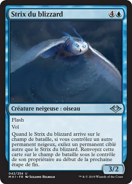 Strix du blizzard, carte Magic MH1 42 — extension Horizons du Modern