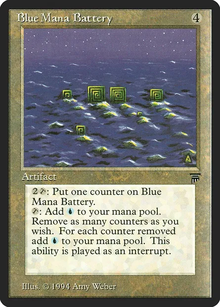 Accumulateur de mana bleu, carte Magic LEG 275 — extension Legends