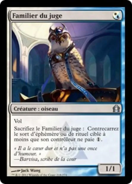 Familier du juge, carte Magic RTR 218 — extension Retour à Ravnica