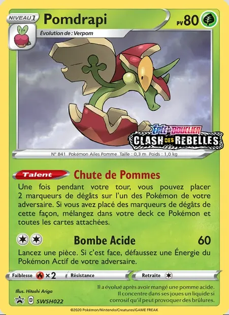 Pomdrapi, carte Pokémon SWSH 022 — extension Promo SWSH
