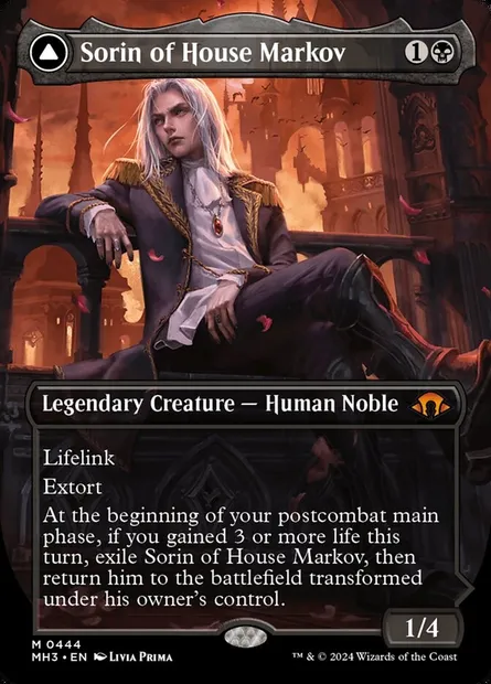 Sorin of House Markov // Sorin, Ravenous Neonate, Magic card MH3 444 — Modern Horizons 3 set