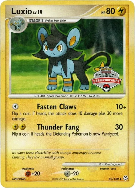 Luxio Lv.19, carte Pokémon LGP 052 — extension League Promos