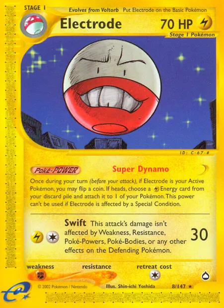 Electrode, Pokémon card AQ 8 — Aquapolis set