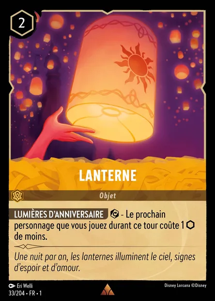 Lanterne, carte Disney Lorcana CH1-033 — extension Premier Chapitre