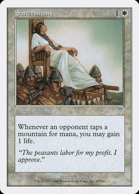 Sanctimony, Magic card 7ED 39 — Seventh Edition set