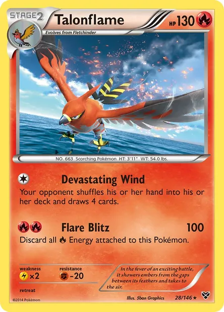 Talonflame, Pokémon card XY 28 — XY set