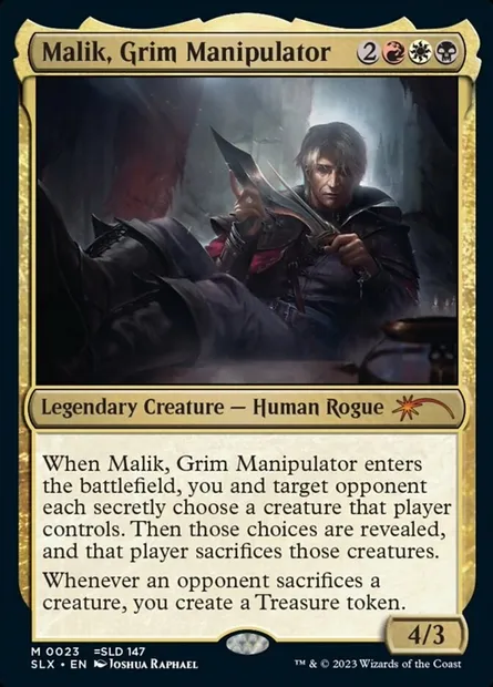 Malik, Grim Manipulator, carte Magic SLX 23 — extension Universes Within