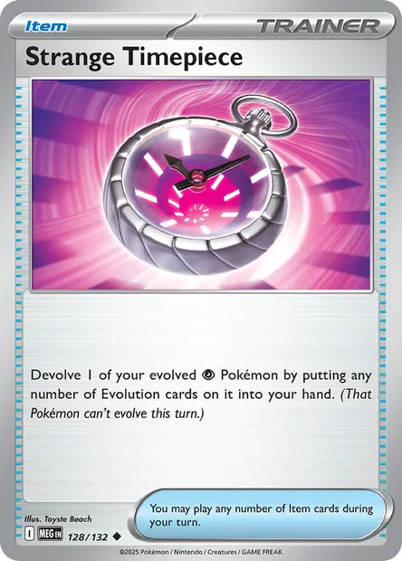 Strange Timepiece, Pokémon card MEG 128 — Mega Evolution set