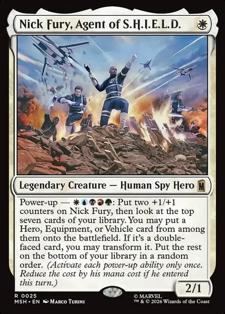 Nick Fury, Agent of S.H.I.E.L.D., Magic card MSH 25 — Marvel Super Heroes set