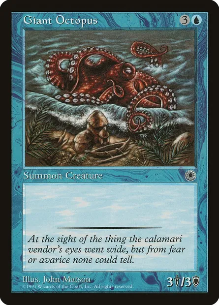 Giant Octopus, Magic card POR 56 — Portal set