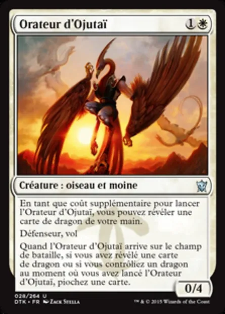 Orateur d'Ojutaï, carte Magic DTK 28 — extension Les Dragons de Tarkir