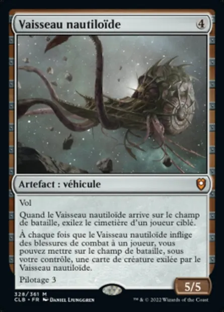Vaisseau nautiloïde, carte Magic CLB 328 — extension Commander Légendes : la bataille de la Porte de Baldur
