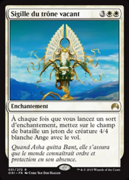 Sigille du trône vacant, carte Magic ORI 31 — extension Magic Origines