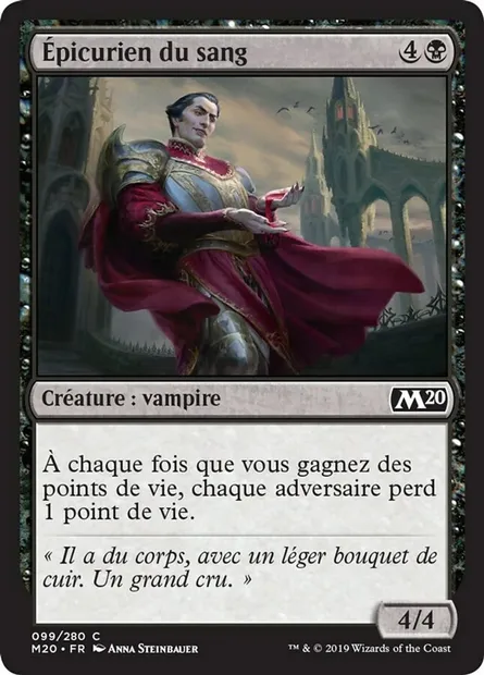 Épicurien du sang, carte Magic M20 99 — extension Core Set 2020