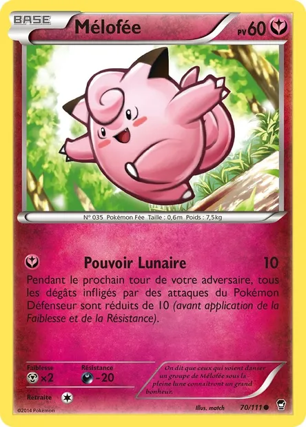 Mélofée, carte Pokémon FFI 70 — extension Poings Furieux