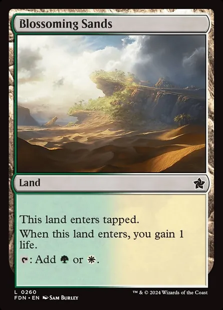 Blossoming Sands, Magic card FDN 260 — Foundations set