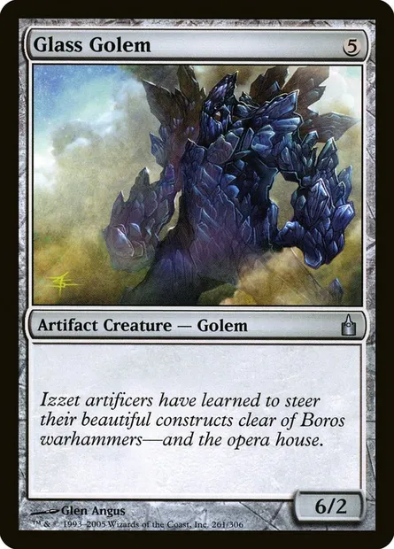 Golem de verre, carte Magic RAV 261 — extension Ravnica: La Cité des Guildes