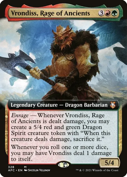 Vrondiss, Rage of Ancients, Magic card AFC 328 — Forgotten Realms Commander set