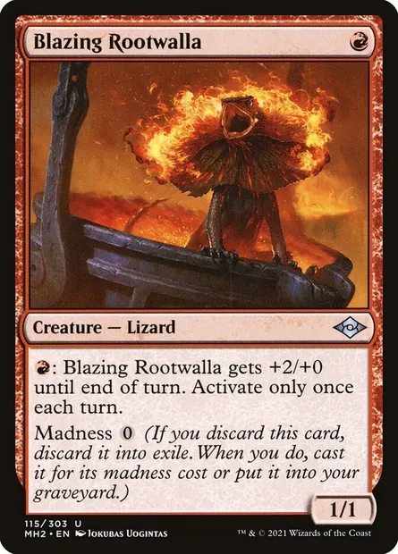 Blazing Rootwalla, Magic card MH2 115 — Modern Horizons 2 set