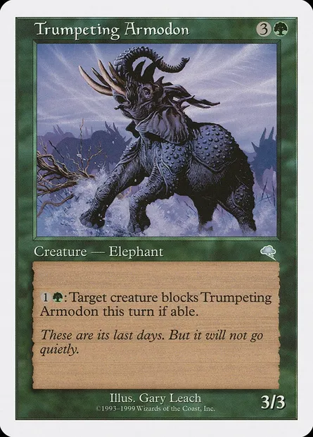Trumpeting Armodon, Magic card BRB 90 — Battle Royale Box Set set