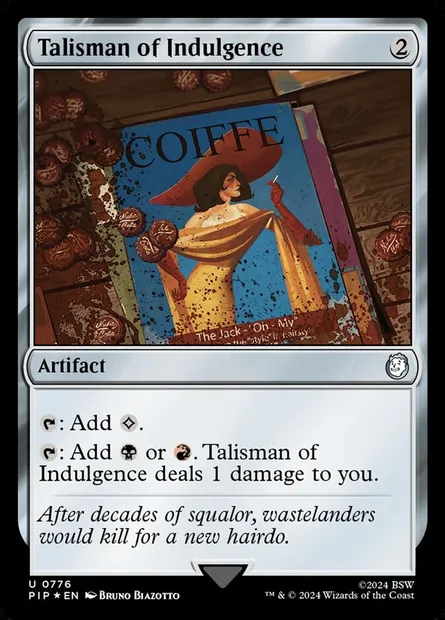 Talisman d'indulgence, carte Magic PIP 776 — extension Fallout