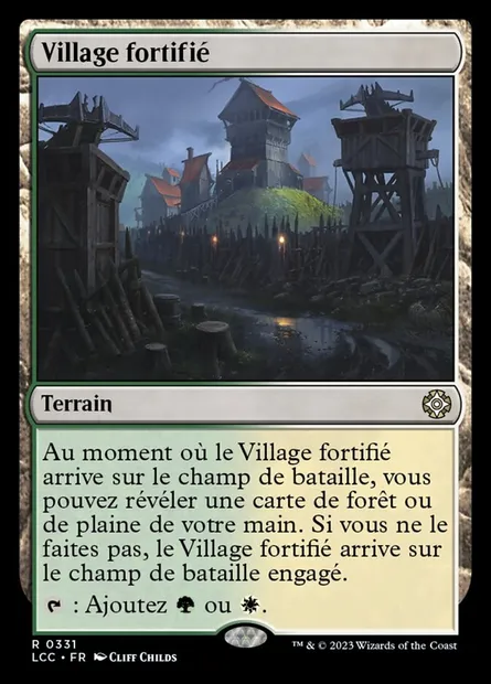 Village fortifié, carte Magic LCC 331 — extension The Lost Caverns of Ixalan Commander
