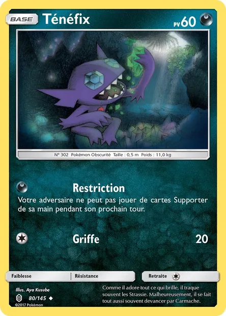 Ténéfix, carte Pokémon GRI 80 — extension Gardiens Ascendants
