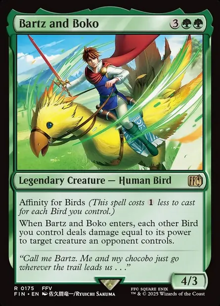 Bartz and Boko, Magic card FIN 175 — Final Fantasy set
