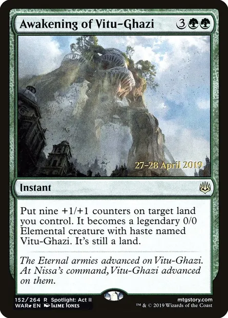 Awakening of Vitu-Ghazi, Magic card PWAR 152s — War of the Spark Promos set