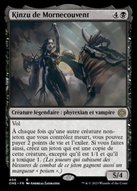 Kinzu de Mornecouvent, carte Magic ONE 406 — extension Tous Phyrexians