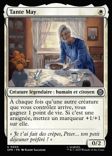 Tante May, carte Magic SPM 3 — extension Marvel's Spider-Man