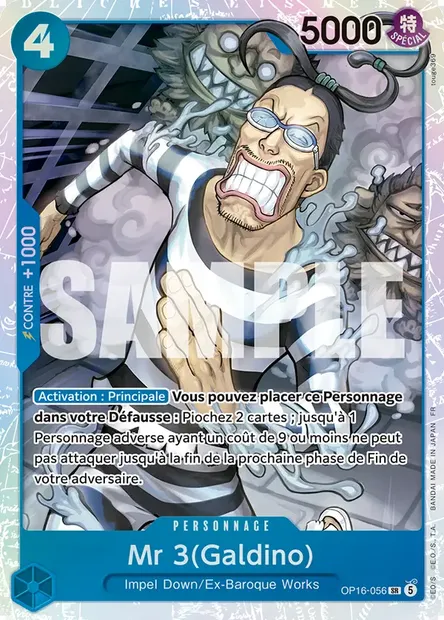 Mr 3(Galdino), carte One Piece OP16-056 — extension L'HEURE DE LA BATAILLE DÉCISIVE