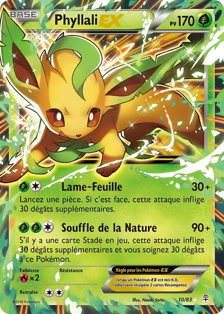 Phyllali-EX, carte Pokémon GEN 10 — extension Générations