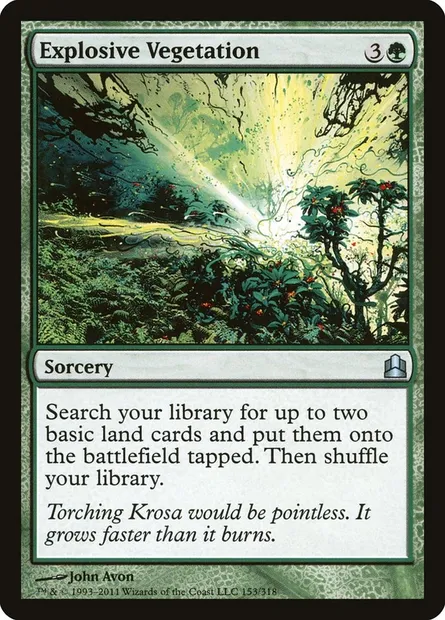 Explosive Vegetation, Magic card CMD 153 — Commander 2011 set